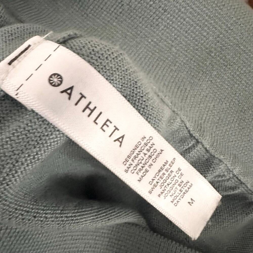 Athleta Leisure Daydream Sweater Sleep Jogger Wool Tencel Green Medium 985735 - Picture 7 of 8